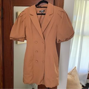 Blazer dress puff sleeve